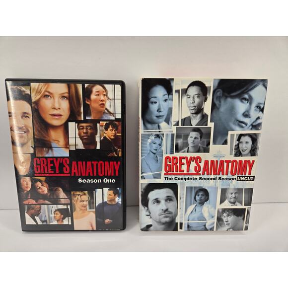 GREY'S ANATOMY DVD Box Set Bundle SEASONS 1 & 2 - DVD -Tested - Picture 1 of 2